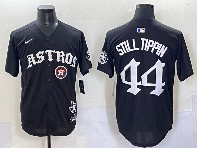 Men 2025 Houston Astros 44 Still Tippin Black Seven generations Joint Name Nike MLB Jersey style 12